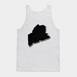 Black Maine Outline Tank Top